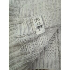 Nordstrom Baby Blanket‎ White Cable Knit 30x40 Cozy Soft